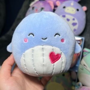 Squishmallows Samir the Whale Valentine’s Edition 4" Stuffed Plush